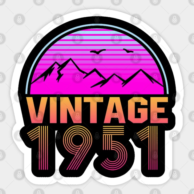 vintage 1951 Sticker by Utopia Art & Illustration